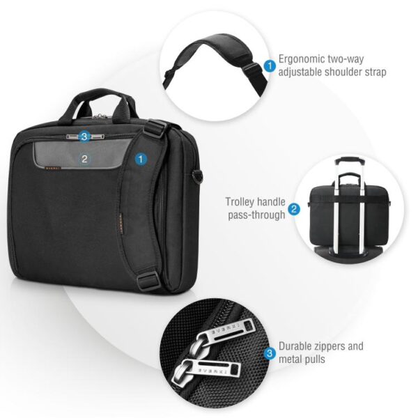 Everki Advance Laptop Bag Briefcase up to 17.3-Inch (EKB407NCH17) - Image 4