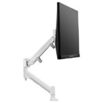 Atdec Single monitor mount Dynamic monitor arm – in-built 180 rotation limiter – 6kg – 16kg- HD F Clamp – white (AWMS-HXB-H-W)