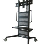 BenQ Pro AV Trolley – Fixed Height Video Conferencing, Digital Signage and IFP Trolley – Support up to 125kg – fit displays 43″ – 86″ (5J.BQP11.025)