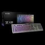 EVGA Z12 RGB Gaming Keyboard, RGB Backlit LED, 5 Programmable Macro Keys, Dedicated Media Keys, Water Resistant, 834-W0-12US-KR (834-W0-12US-KR)