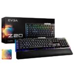 EVGA Z20 RGB Optical Mechanical Gaming Keyboard, RGB Backlit LED, Optical Mechanical Switches (Linear) (811-W1-20US-KR)
