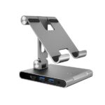 J5create JTS224 Multi-Angle Stand Docking Station for iPad, Samsung Tablet, Surface Pro 8 (USB-C to 4K HDMI, USB-C 100W PD, USB-Ax2, SD card reader) (JTS224)