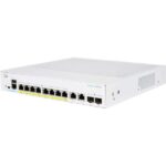 Cisco Business 350, 8-Port Gigabit Managed Switch with 8 PoE RJ45 and 2 SFP Combo Ports, 120W, Internal, Universal Power (CBS350-8FP-2G-AU)