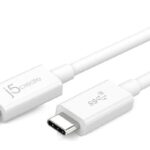 J5create JUCX01 USB-C 3.1 to USB-C 70cm Coaxial cable (Speeds up to 10 Gbps SuperSpeed+ & 20V/5A (100W) power delivery) (JUCX01)