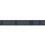 Vertiv Geist F0126849 Basic PDU, 16A, 230V, 3.6kW, 1RU Horizontal, 8x IEC C13 and 2x IEC C19, 3m power cord C20, Black Powder Coat (F0126849)