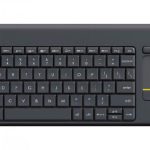 Logitech Wireless Keyboard K400 Plus, Black, USB Receiver, Inbuilt Touch Pad (Powered by 2xAA, included) (920-007165)