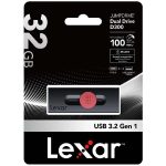 Lexar JumpDrive D300 OTG USB 3.1 USB Type-C and USB Type-A 32GB ,  5 year Warranty. (LJDD300032G-BNBNG)