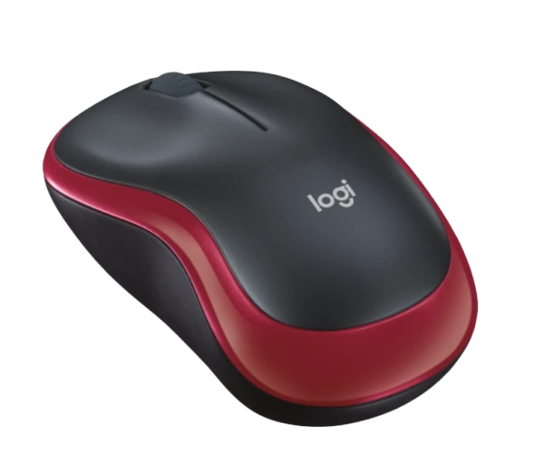 Logitech M185 W/Less Mouse RED