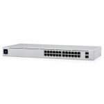 Ubiquiti USW-24-POE-AU, UniFi 24 port Managed Gigabit Switch, 16x PoE+ Ports, 8x Gigabit Ethernet Ports, with 2xSFP, 120W,  Touch Display, Fanless (USW-24-POE-AU)