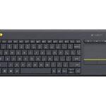 Logitech Wireless Keyboard K400 Plus, Black, USB Receiver, Inbuilt Touch Pad (Powered by 2xAA, included) (920-007165)