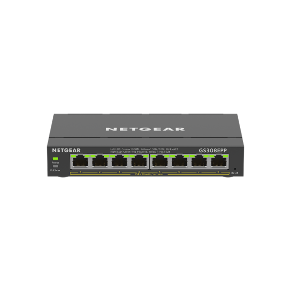 Netgear 8 SOHO Plus PoE+ Gigabit Ethernet Switch 123W