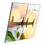 Atdec 2×1 Wall Menu Board Mount (1.25m rail), tilting angle. Max load per display: 50kg (ADBS-2X1-12TW)