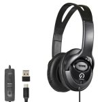 Shintaro USB-C Over-Ear Headset w/ In-Line Mic, Volume Control, USB-C to USB-A Adapter, 40mm Drivers for iPad, Tablets, Chromebooks, Laptops (SH-123)