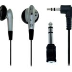 Shintaro Stereo Earphone Kit w/ 3.5mm to 6.5mm Adapter, 1.2m Cable, and Earphone Sponges | Compatible with Audio Devices, Laptops, Phones, & Tablets (SH-EARPHONEV2)
