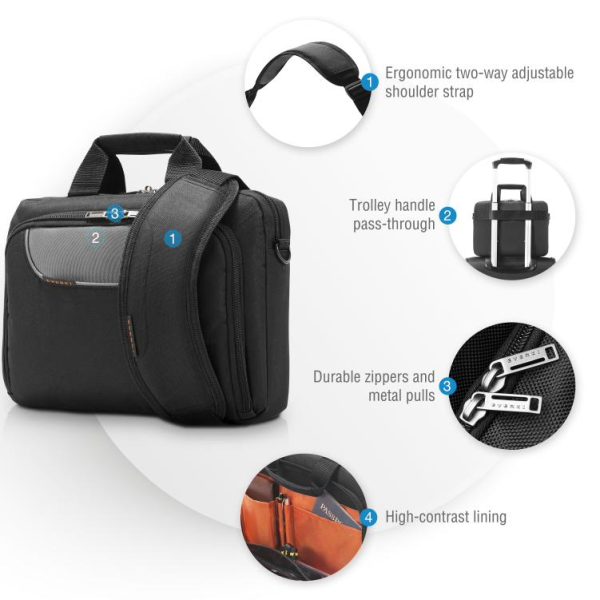 Everki Advance iPad, Tablet, Ultrabook Laptop Bag Briefcase fits up to 11.6-Inch (EKB407NCH11) - Image 4