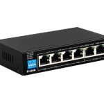 D-Link 6-Port Unmanaged PoE Switch with 4 PoE RJ45 and 2 Uplink RJ45 Ports (DES-F1006P-E)