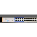D-Link 26-Port Unmanaged Long Range PoE Switch with 24 PoE RJ45 and 2 Uplink Ports (DES-F1026P-E)