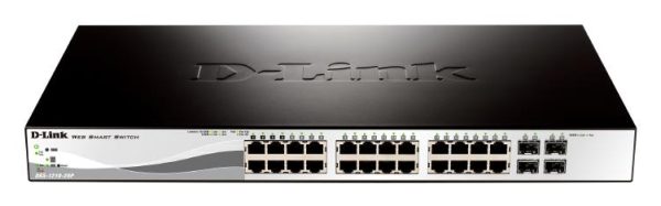 D-Link 28-Port Gigabit Smart Managed PoE Switch with 24 PoE and 4 RJ45/SFP Combo Ports
