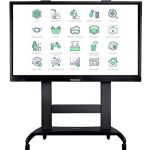TouchBoard Mobile Fixed Height System. VESA to 1200 x 600mm. Supports panels up to 136kg. Black. (TBMS-MOB-FH)