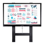 TouchBoard Wall Mount Height Adjustable Motorised Linear Actuator Lift System. VESA to 1200 x 600mm. Supports panels up to 136kg. Black. (TBMS-WALL-HA-A)