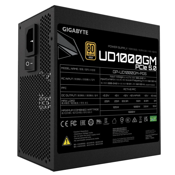Gigabyte 1000W 80 Plus Gold (GP-UD1000GM-PG5) - Image 3