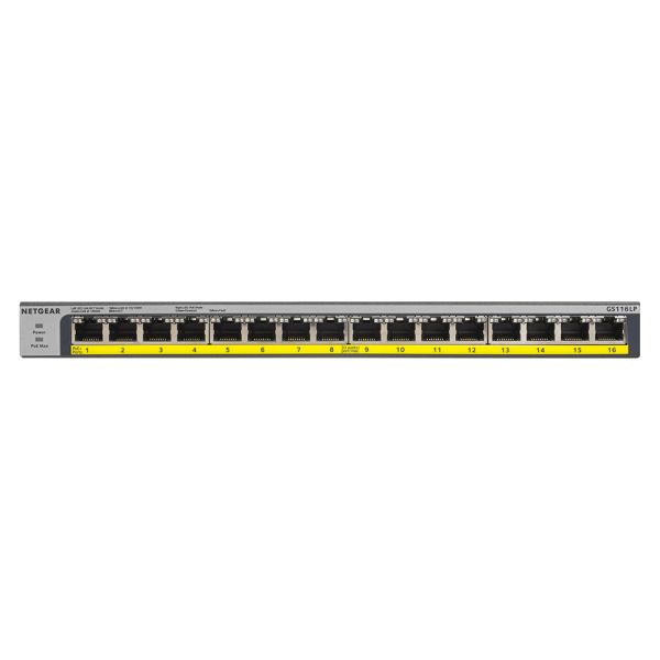 Netgear 16 PORT Gigabit POE+ 76W Switch (GS116LP-100AJS) - Image 3