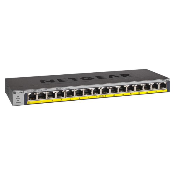 Netgear 16 PORT Gigabit POE+ 76W Switch (GS116LP-100AJS) - Image 5