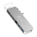 J5create JCD395 4K60 Pro USB4 Hub with MagSafe Kit Dual Display via USB-C/HDMI MacBookPro 2021/22 Air 2022 (USB-C to HDMI, 1xUSB-C, 2xUSB-A, RJ45,AUX) (JCD395)