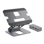 J5create JTS327 Multi-Angle single 4K HDMI Docking Laptop Stand with USB-C Pass Through (USB-C Dock w/ 4K HDMI, 2 x USB-A, USB-C Host, USB-C 100W PD) (JTS327)