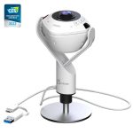 J5create 360 All Around Webcam with Speakerphone – USB-C/USB-A & Remote Control, Built-in omnidirectional microphone, Ideal for conference calls (JVU368)