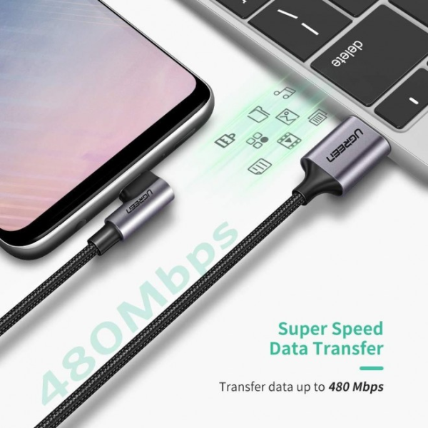 UGreen 90° USB C to USB 3A Cab (50941) - Image 3