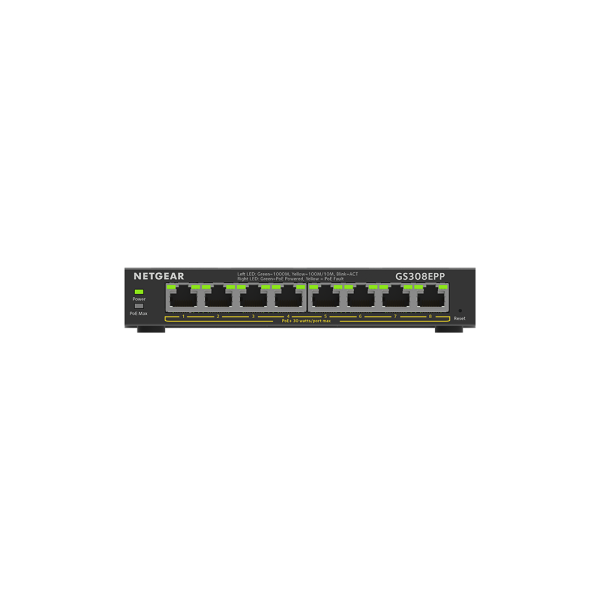 Netgear 8 SOHO Plus PoE+ Gigabit Ethernet Switch 123W (GS308EPP-100AUS) - Image 2