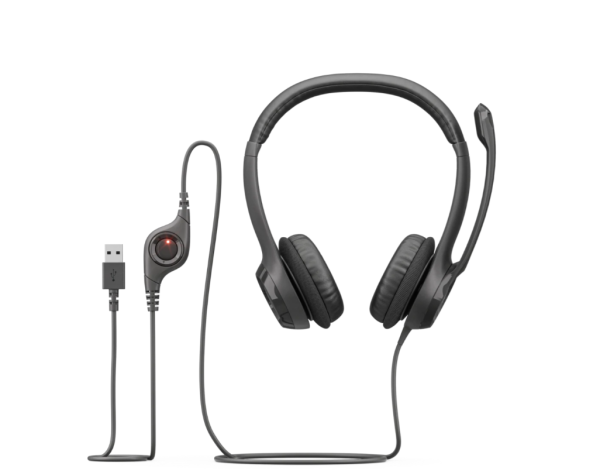 Logitech Wired USB Headset H390, Black, Noise Cancelling MIC, 1.8m Cable, In-line Audio Control (981-000485) - Image 4