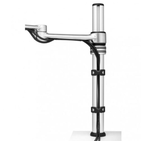 Atdec Dual Monitor Swing Arms Mount on Post. Up to 32", Max load: 8kg (flat), 5.5kg (curved), Bolt-Through and F-Clamp, VESA up to 100x100. Silver (AF-AT-D-P) - Image 8