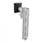 Atdec AWMS-1340 130mm Arm on 400mm Post. 12kg  Flat Screens, 10kg Curved Screens, C Clamp Desk Fixing, Silver (AWMS-1340-C-S)