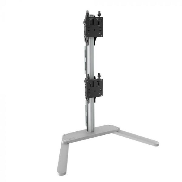 Atdec AWMS-2-BT75 Super Heavy Duty Dual Vertical Monitor Mount. Max Load Per Display: 25kg (flat), 18kg (curved), Freestanding, Pre-boxed. Silver (AWMS-2-BT75-FS-S) - Image 8