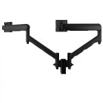 Atdec AWMS-2-D13 Dual Dynamic Monitor Arms on 135mm Post. Max Load: 8kg, C-Clamp Desk Fixing, VESA up to 100×100. Black. (AWMS-2-D13-C-B)