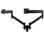 Atdec AWMS-2-D13 Dual Dynamic Monitor Arms on 135mm Post. Max Load: 8kg, F-Clamp Desk Fixing, VESA up to 100×100. Black. (AWMS-2-D13-F-B)