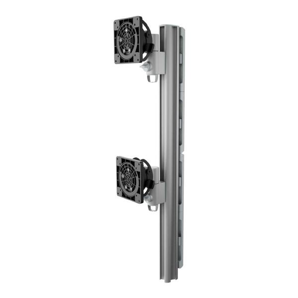 Atdec AWMS-2-LTHT75 Heavy Duty Dual Mount with 750mm Post. 18kg Flat Screens, 12kg Curved Screens, Grommet Clamp Desk Fixing, Silver (AWMS-2-LTH75-G-S) - Image 7