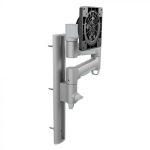 Atdec AWMS-46W35 Single Monitor Arm on Wall Channel. For Displays up 12kg Flat, 10kg Curved. Silver (AWMS-46W35-S)