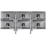 Atdec AWMS-6-46275 Hex Mount With Two Posts, Heavy Duty F-Clamp, Silver (AWMS-6-46275-H-S)