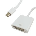 Shintaro Mini DisplayPort (MDP) to DVI Adapter – Connect Mac or Notebook to Monitor, HD TV, or Projector, 4K Resolution Support, 22cm Length (SH-AD-MDP-DVI)