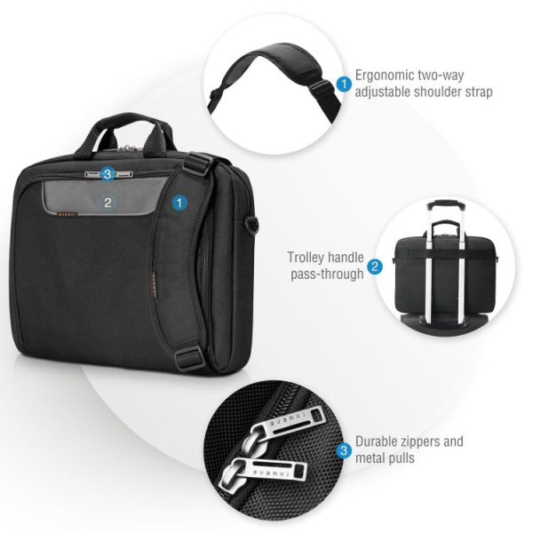 Everki Advance Laptop Bag Briefcase up to 17.3-Inch (EKB407NCH17) - Image 4