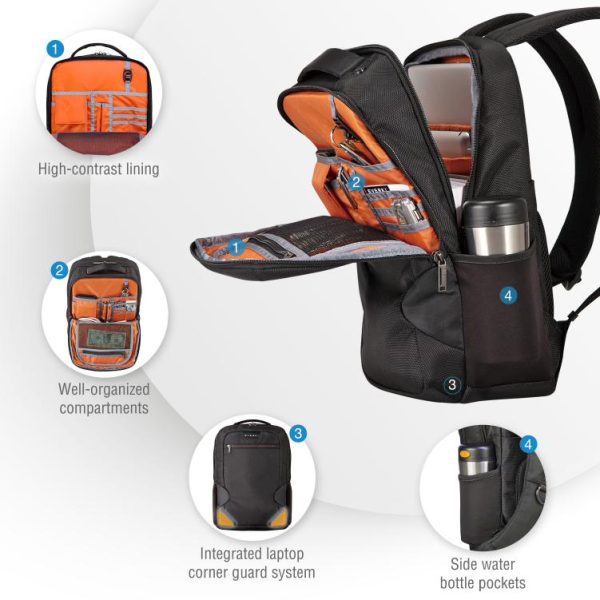 Everki Studio Slim Laptop Backpack up to 14.1-Inch, MacBook Pro 15 (EKP118) - Image 3
