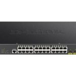 D-Link 28-Port 10-Gigabit Smart Managed PoE Switch with 24 PoE and 4 (10G) SFP+ Ports (DGS-1250-28XMP)