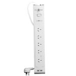 PowerShield PSZ5U2 ZapGuard 5 Way Surge Board, Spikes of Up to 1,494 Joules / 40,000 Amps, 430mm x 35mm x 66mm (PSZ5U2)