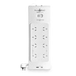 PowerShield PSZ8U2 ZapGuard 8 Way Surge Board, Spikes of Up to 2,100 Joules / 60,000 Amps, 365mm x 35mm x 115mm (PSZ8U2)