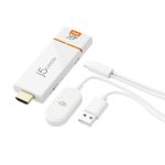 J5create JVAW76PRO ScreenCast 4K Wireless Display Adapter – Cast Laptop to TV. Supports Miracast, AirPlay, Chromecast, Windows, macOS, iOS, Android (JVAW76PRO)