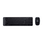 Logitech Wireless Keyboard & Mouse Combo, MK220, Black, USB Receiver, ) (920-003235)