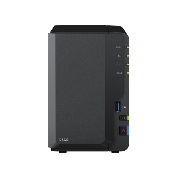 Synology DiskStation DS223 2-Bay 3.5" Diskless 1xGbE NAS (Tower) (HMB), Realtek RTD1619B quad-core 1.47Hz, 2GB RAM, 3xUSB3.2, 1 x 1GbE (RJ-45) (DS223) - Image 6